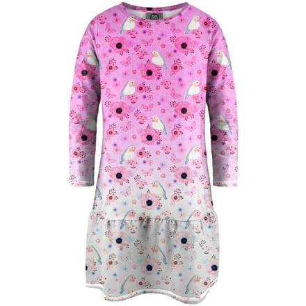 "Robin Pattern" Jurk met lange mouwen