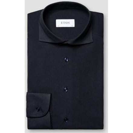 Eton Overhemd Four-Way Stretch Uni Wide-Spread Collar Navy / male