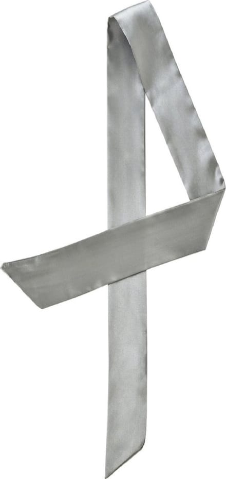 Emilie Scarves - sjaal - satijn - haarsjaal - lint handtas - zilver - extra lang