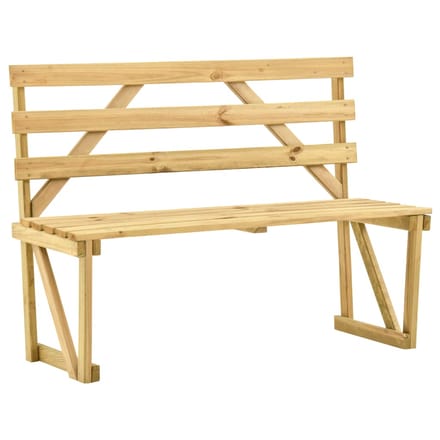 vidaXL - Tuinbank - 120 - cm - geïmpregneerd - grenenhout