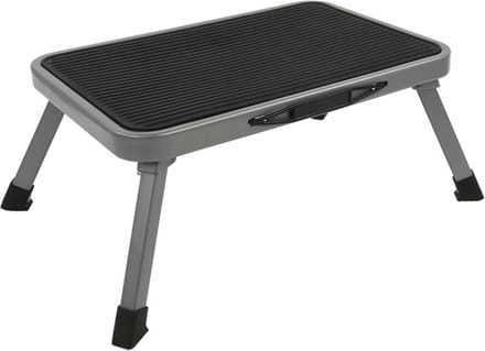 ProPlus Opstapje - inklapbaar - 1 trede - 26 x 38 cm - staal - Caravan/camper/huis/magazijn instaptrapje/opstraptrede/trapje/opstaphulp/instaphulp