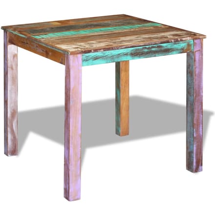 vidaXL - Eettafel - 80x82x76 - cm - massief - gerecycled - hout