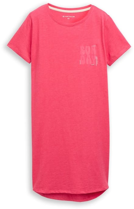 Tom Tailor - Nachthemd van katoenmix - Maat 36 - red-medium-solid