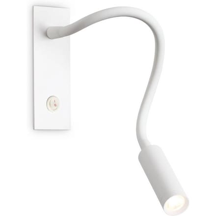 Ideal Lux LED wandlamp IO, wit, flexibele arm, schakelaar