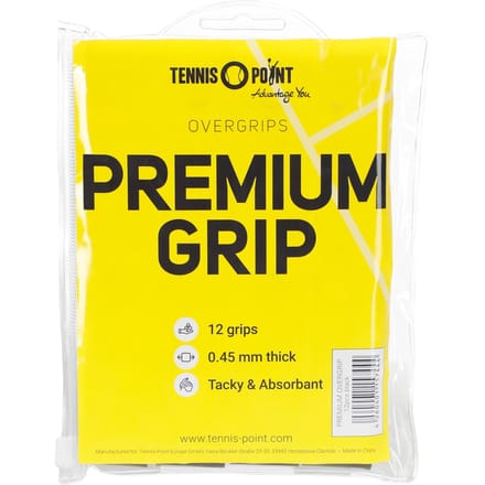 Tennis-Point Premium Grip Verpakking 12 Stuks-Zwart
