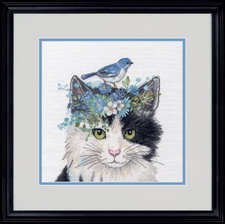 Dimensions borduurpakket Floral Cat 70-35433 telpatroon