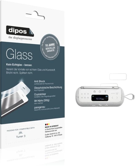 dipos – 2x Pantserfolie geschikt voor JBL Tuner 3 | 9H Screenprotector