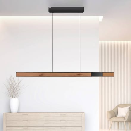 Neuhaus PURE - Hanglamp e-Lift + e-Slide L 120-200 cm zwart hout