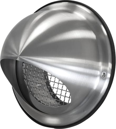 AIRACE RVS Bolrooster Ø200 mm met Grofmazig Gaas