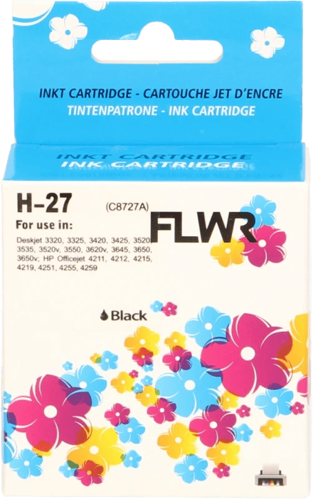 FLWR - Cartridges / HP 27 / zwart / Geschikt voor HP