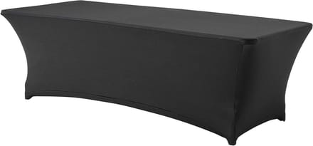 Elastische Tafelhoes - Stretchy Tafelkleed - Professioneel Gebruik - Machinewasbaar - 244 cm - Zwart