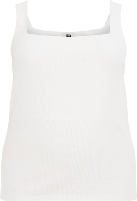 WE Fashion Dames singlet van ribstof - Curve