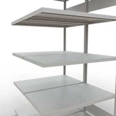 SCHULTE Lagertechnik - Dubbel legbordstelling. Type 250 kg - 2000x1000x2x600 mm, 10 schappen