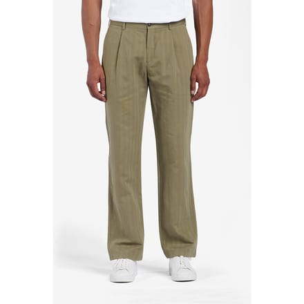No Label Mayfair Cotton-linen Olive Größe: 52 | Chinos Outlet | Herren | Grün