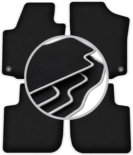 CARLUX-SILVER automatten voor: Skoda Rapid liftback, sedan, spaceback, stationwagen (2013-2019)