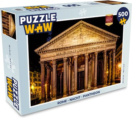 Puzzel Rome - Nacht - Pantheon - Legpuzzel - Puzzel 500 stukjes