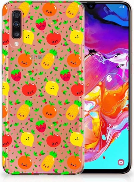 Samsung Galaxy A70 Siliconen Case Fruits