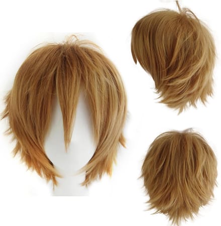 Korte Lichtbruine Damespruik met Pony - Stijl & Natuurlijk Synthetisch Haar