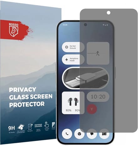 Rosso Privacy Screen Protector Geschikt voor de Nothing Phone (2a) / (2a) Plus - 9H Gehard Glas - Case Friendly Tempered Glass - Eenvoudige Installatie