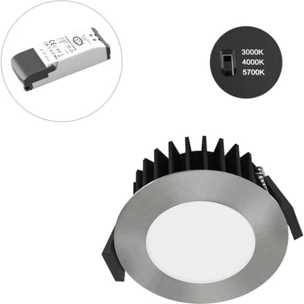 EVN Solido68 LED plafond inbouwlamp 7W chroom