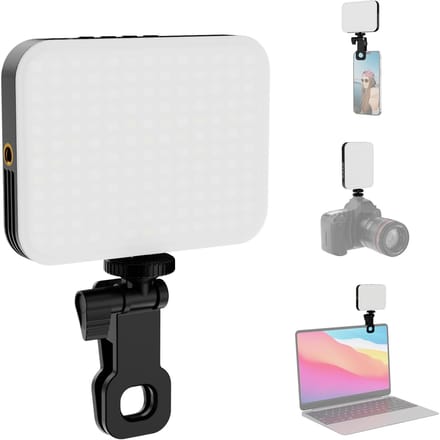 Zak LED Videolamp Magnetische LED Invulverlichting 2500K-9000K Dimbare Videoconferentieverlichting voor zwart