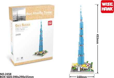 Mini Blocks - Wise Hawk - Burj Khalifa Tower - 1244 pcs
