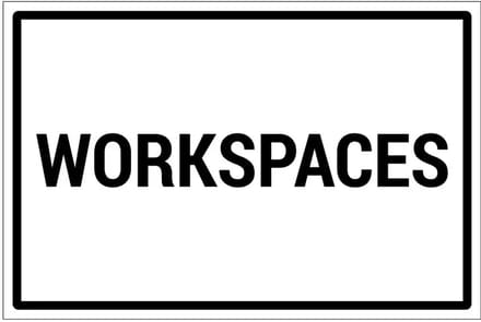 Workspaces bord | gecoat dibond materiaal | 30 x 20 cm