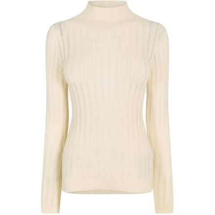 Boss Dames/Dames Mock Neck Slim Sweater Top met lange mouwen (Wit)