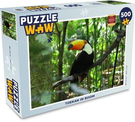 Puzzel Toekan in boom - Legpuzzel - Puzzel 500 stukjes