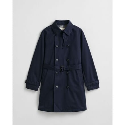 Gant Jas Cotton Blend Trench Coat Avond Blauw / male