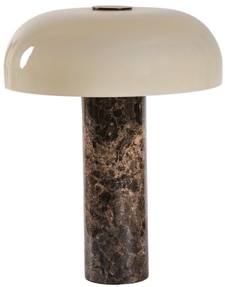 ETH tafellamp Barbara Plat Ø30cm 2x E14 Beige/Marble H37cm