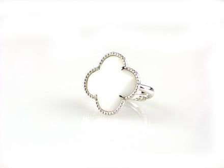 model Fiori ring in zilver wit