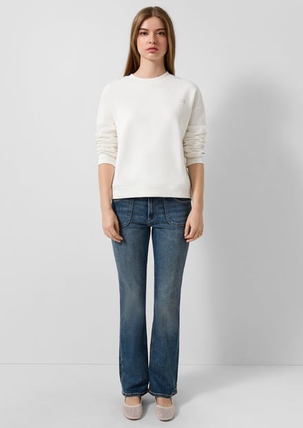 Flared Stretch Middenhoge Jeans Dames QS Catie