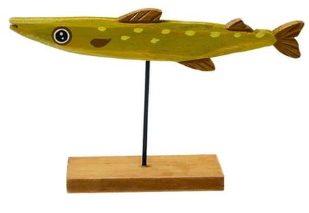Nordic Design: Houten vis op standaard - Model 3