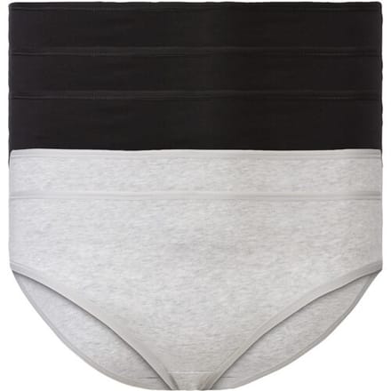 ESMARA 5 dames slips (Zwart/grijs, XL (48/50))