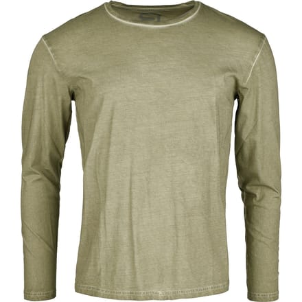 R.E.D. Rock-Engineered Design Olijfgroene blouse met lange mouwen in regular fit - Heren - M