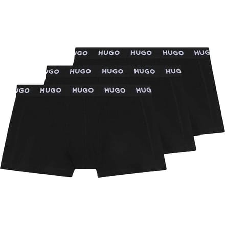 Hugo Boxershorts met herenlogo (3-pack) (Zwart)