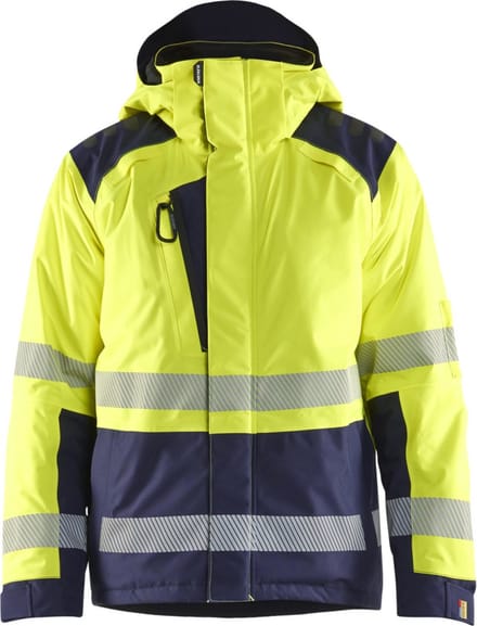 Blaklader 4455-1987 Winterjas High Vis - High Vis Geel/Marineblauw - S