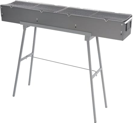 BBQ-grill - Voor camping - Draagbare, opvouwbare houtskoolgrill - Grijs - 100*18*13cm
