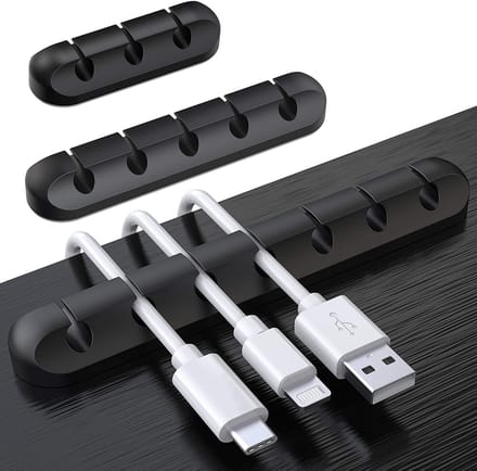 Kabelhouder Clips - Zelfklevend - Kabelmanagement Organizer - Voor USB, Oplaad- en PC Kabels - Set van 3