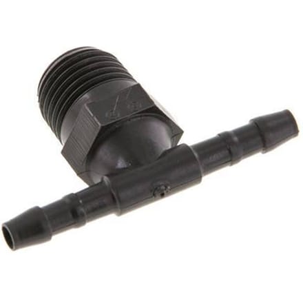 4 mm & R1/4'' PA 6 T-slangpilaar met buitendraad [10 Stuks]