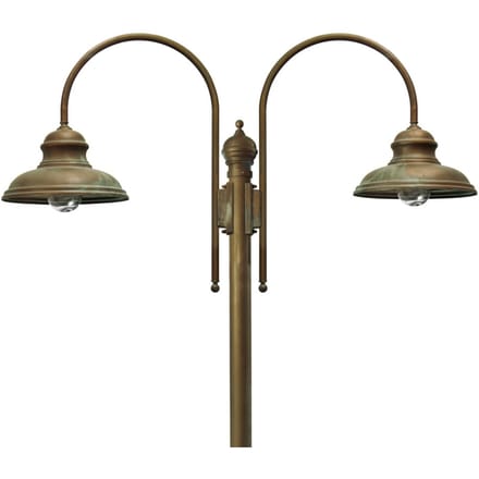 Moretti Luce Mastlamp Luca messing antiek-koper, 2-lamps