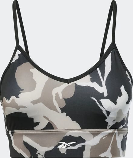 Reebok Sport BH Dames model AOP - Zwart/Beige/Wit - Maat XL
