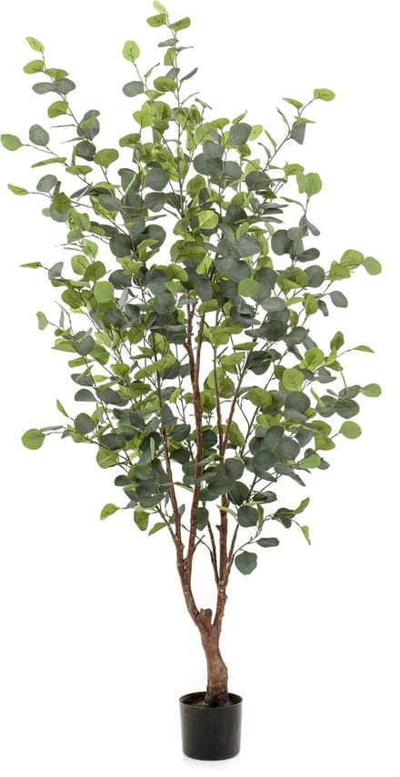 Emerald - Kunstboom Eucalyptus 140cm - Kunstplant voor binnen - Eucalyptus plant