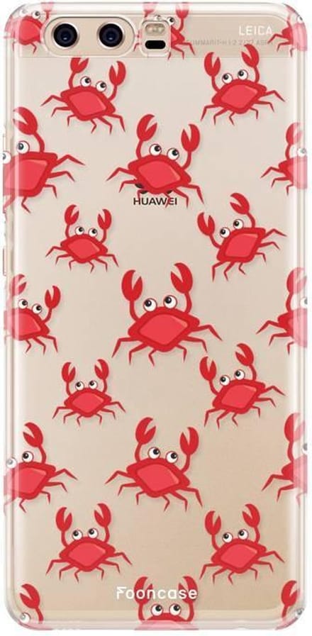 Fooncase Hoesje Geschikt voor Huawei P10 - Shockproof Case - Back Cover / Soft Case - Crabs / Krabbetjes / Krabben