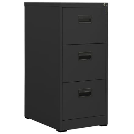 vidaXL - Archiefkast - 46x62x102,5 - cm - staal - antracietkleurig