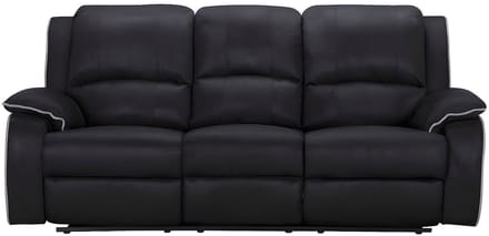 Vente-unique Driezits relaxbank microvezel HERNANI - zwart