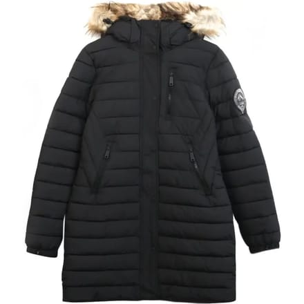 Superdry - Halflange Fuji pufferjas met capuchon - Dames - Gewatteerde jassen