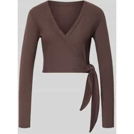Kort wikkelshirt met V-hals