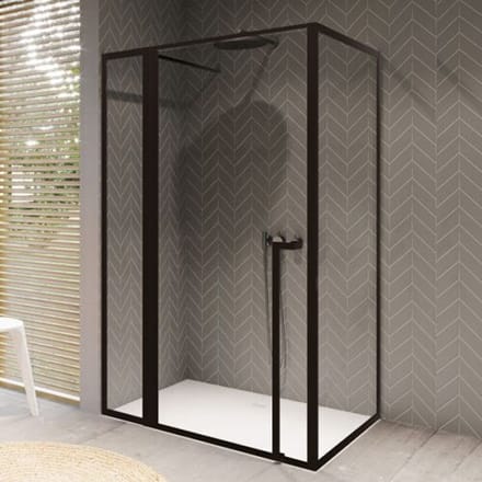 Riho Lucid swing door corner entry with fixed part and side panel GD203 110 x 100 cm, G005018121